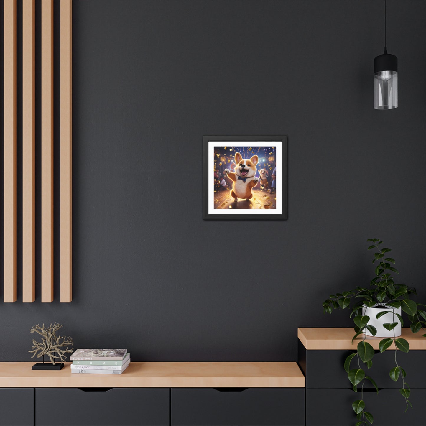 Boogaloo Corgi - Framed Print
