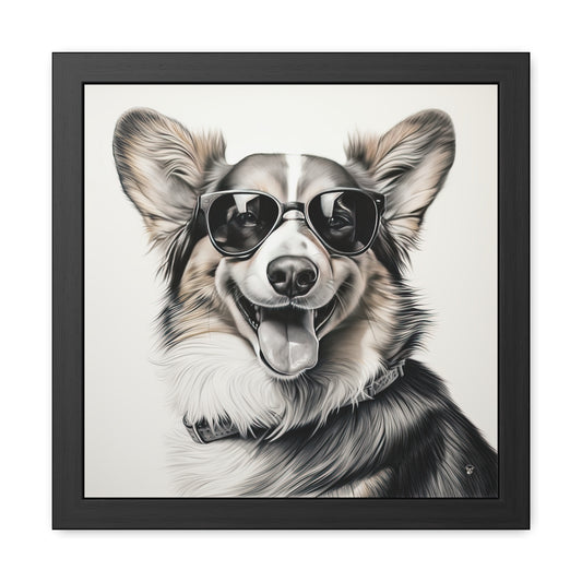 Corgi Cool Framed Print