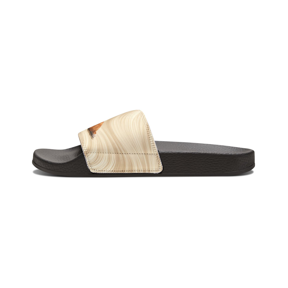 Giddy Sploot Women's Casual Creamy Champagne Slide Sandals - Corgi Pool & Beach Slides