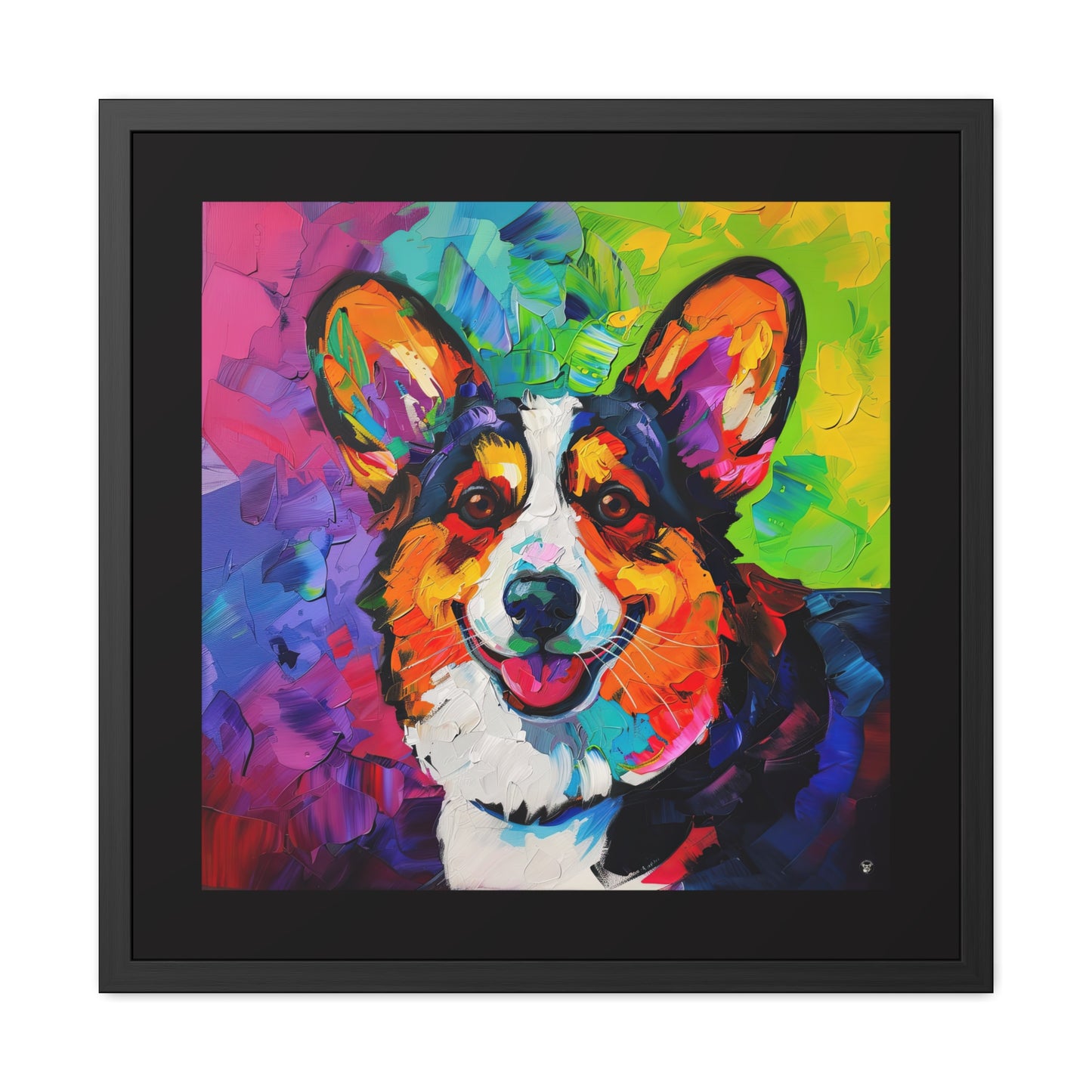 Color Me Corgi Framed Print