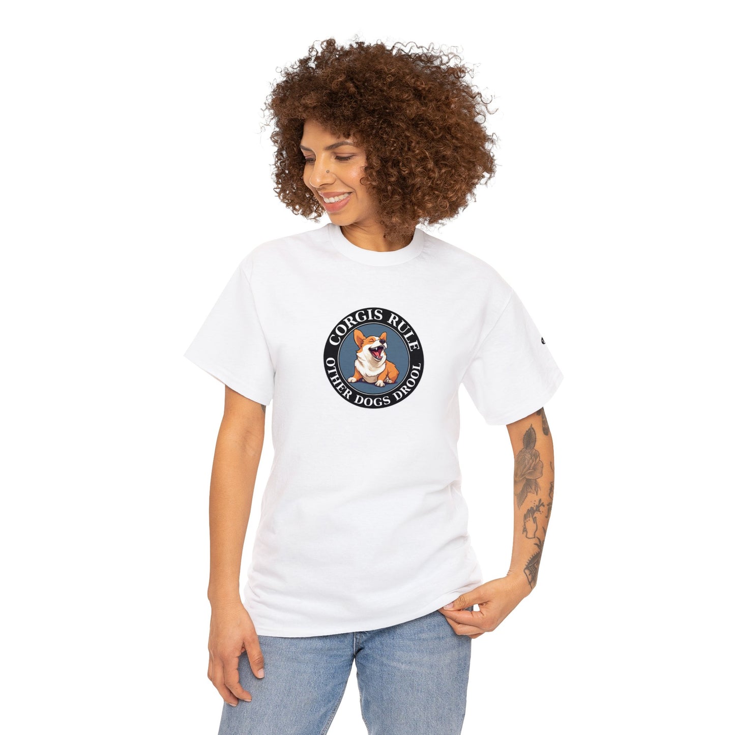 Corgis Rule...Other Dogs Drool - Unisex Heavy Cotton Tee