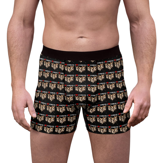 I Heart Corgis Mosaic Boxer Briefs