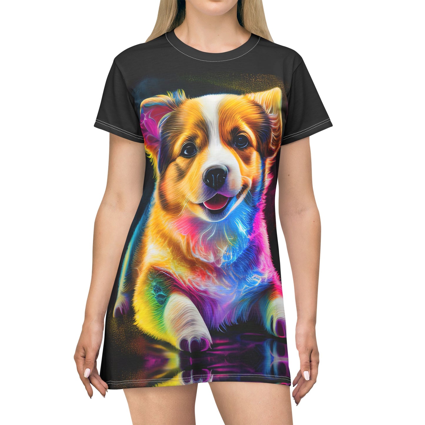 Colorful Corgi T-Dress