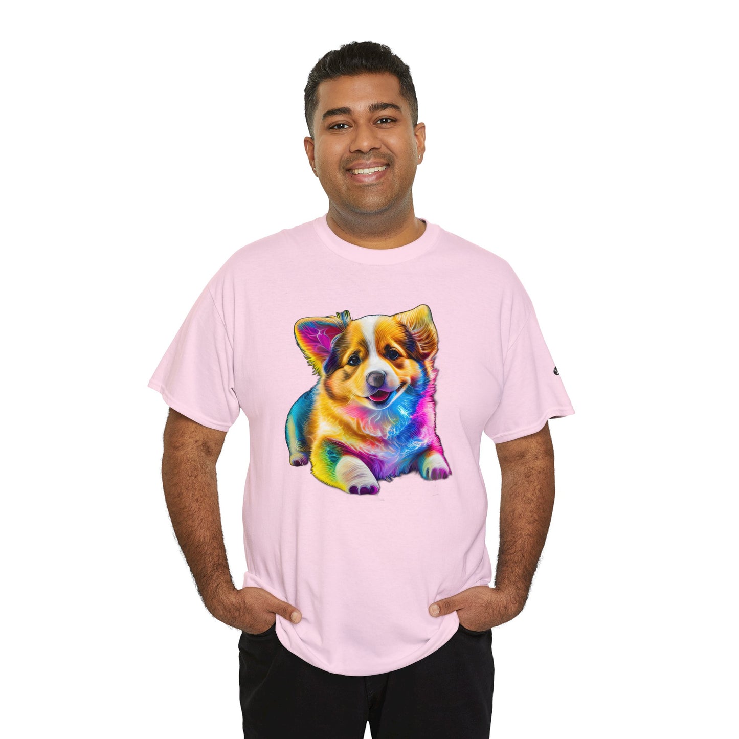 Colorful Corgi - Unisex Heavy Cotton Tee