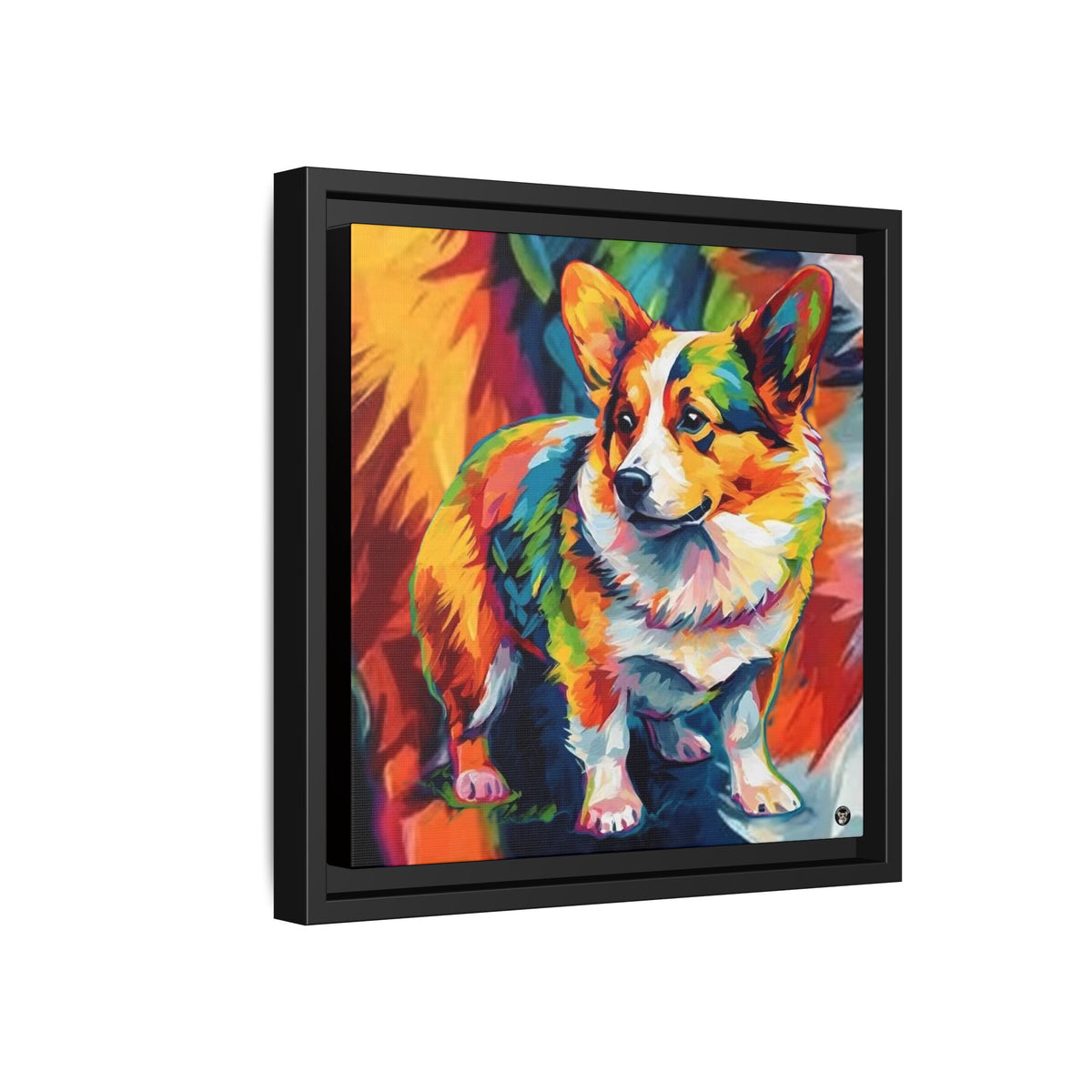 Scouter Corgi Watercolor on Canvas
