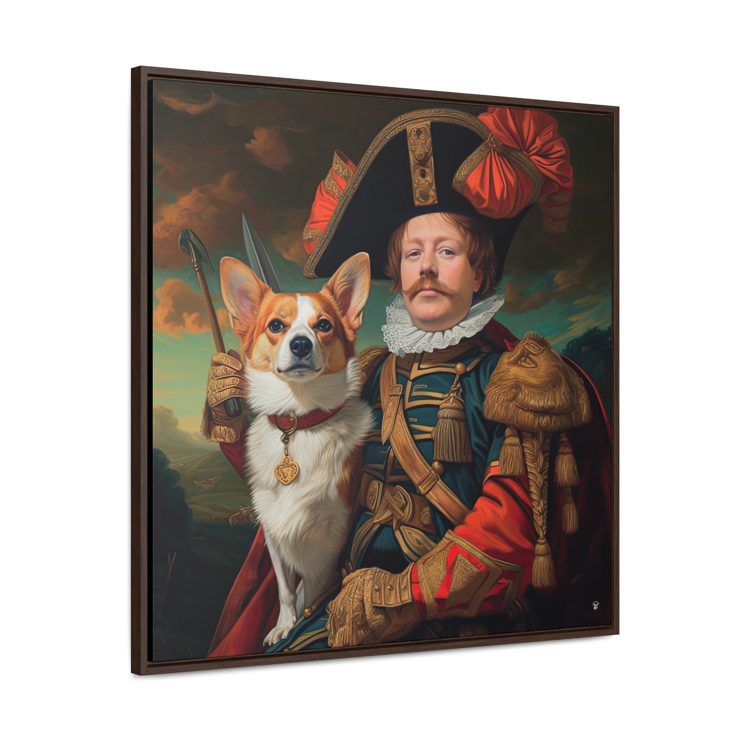 First Royal Corgi - Framed on Canvas