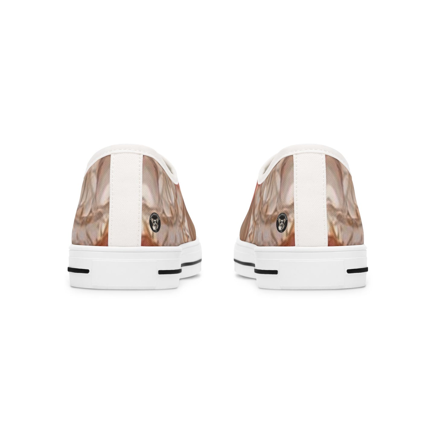 Princess Corgi Pink Rose Floral Women's Low-Top Casual Canvas Sneakers
