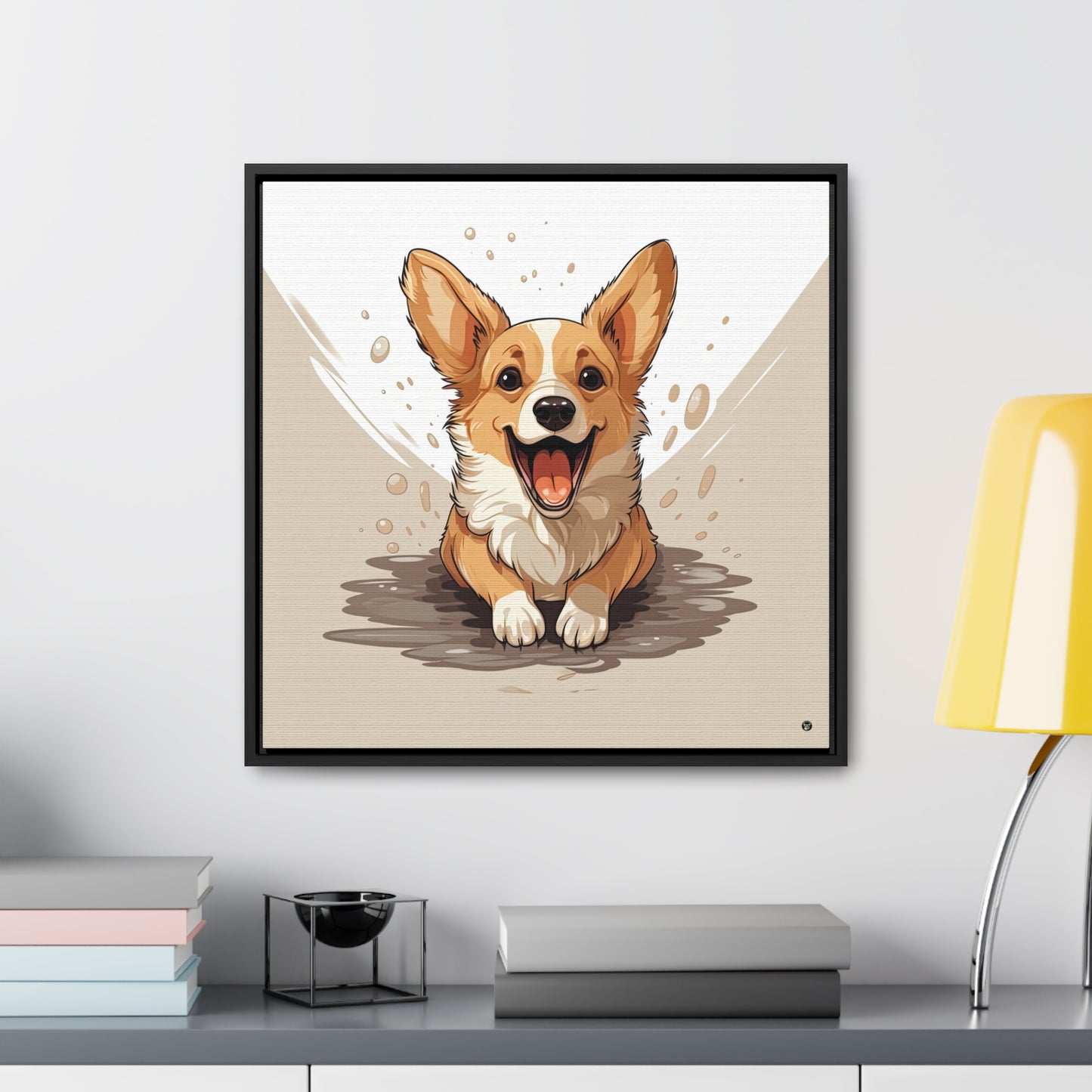 Corgi Cuteness - Framed on Canvas
