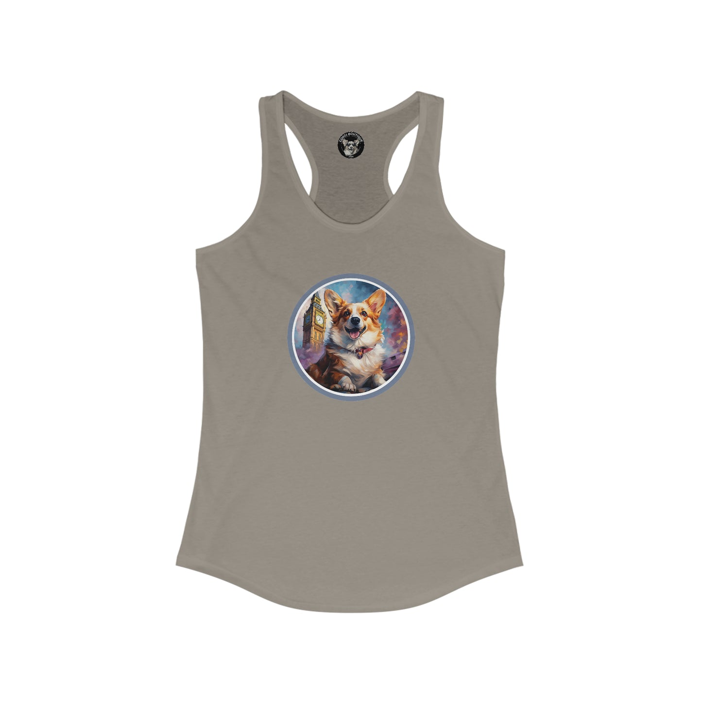 Corgi and Ben - Racerback Tank