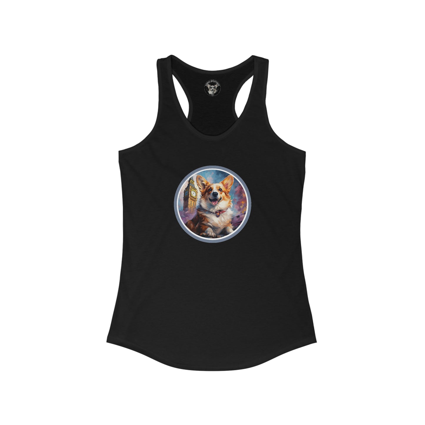 Corgi and Ben - Racerback Tank
