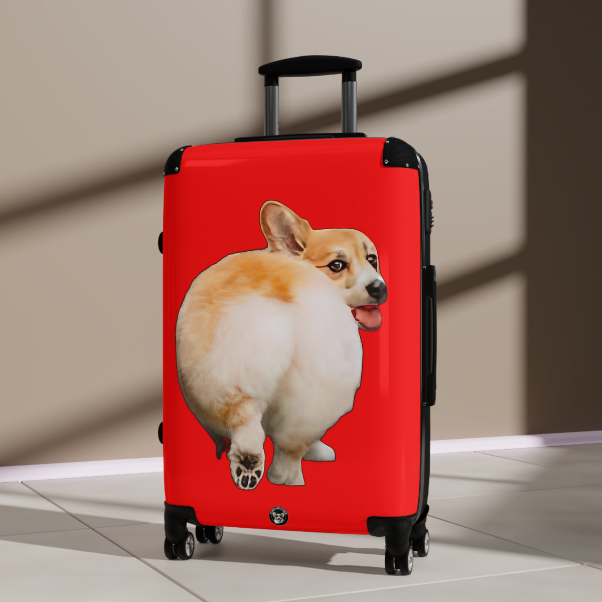 Baby Got Back Corgi Butt Strut Suitcases — Fun Red Luggage
