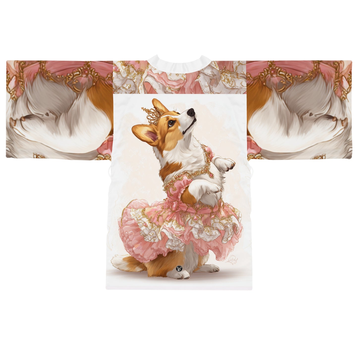 Princess Corgi Kimono Robe