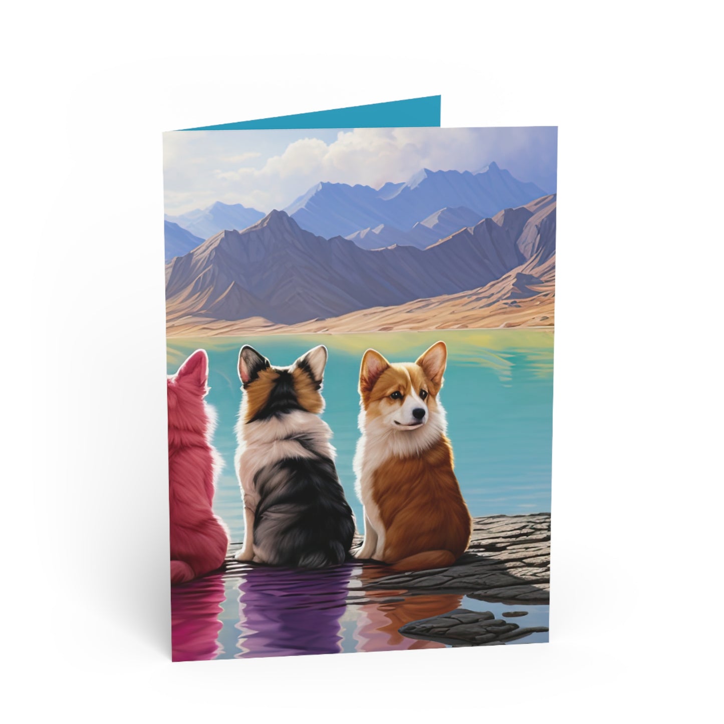 Corgi Lake - Greeting Card