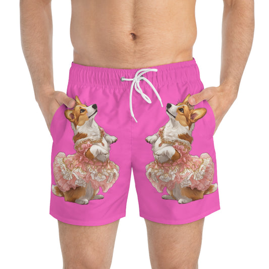 Princess Corgi Swim Trunks