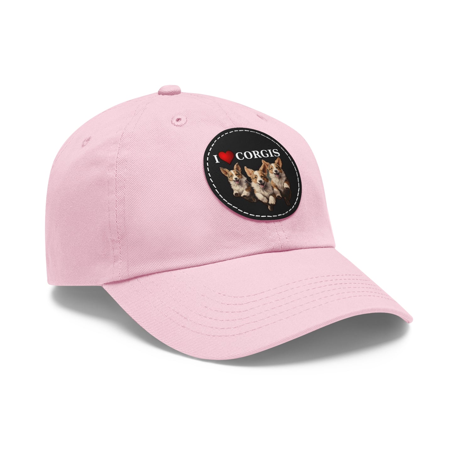 I Heart Corgis - Cap with Leather Patch
