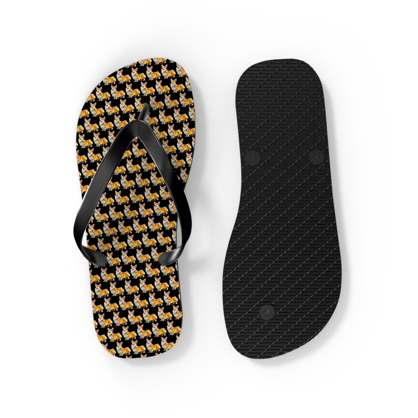 Corgi Mosaic Flip-Flops