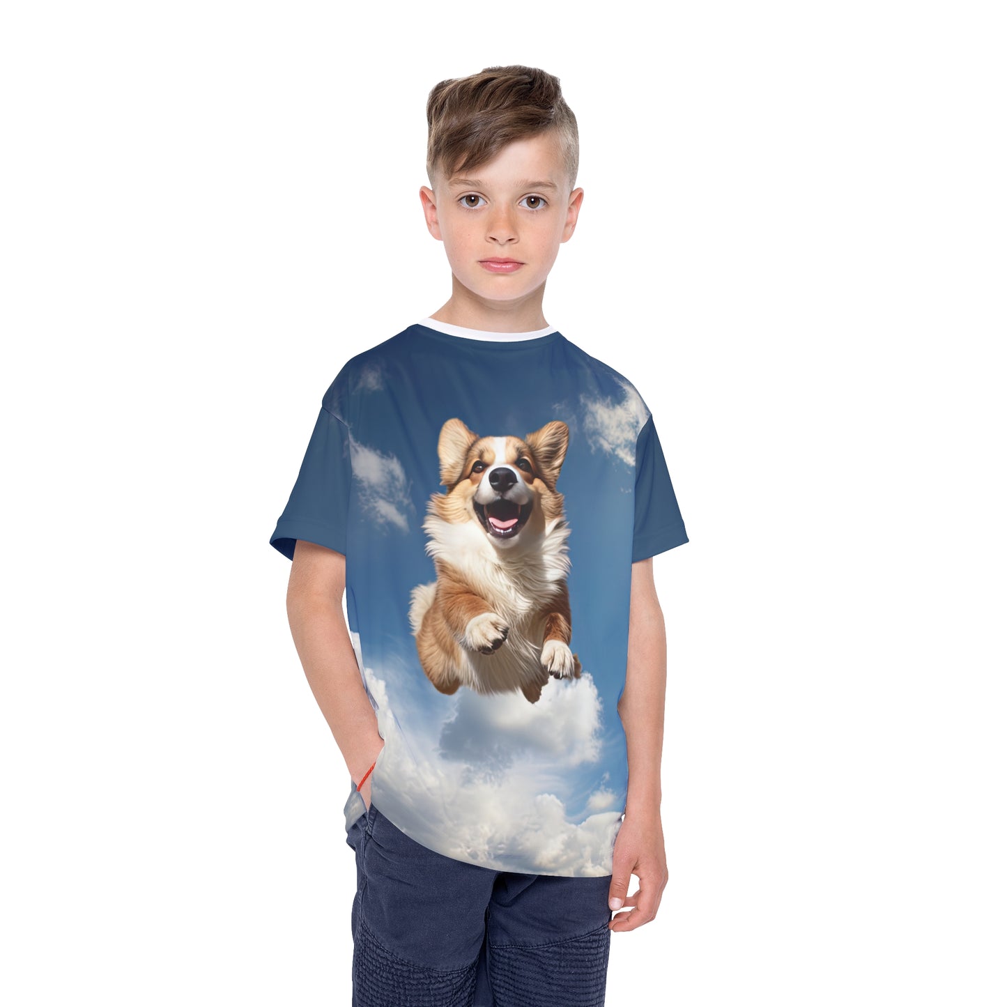 T-shirt de sport Super Corgi pour enfants