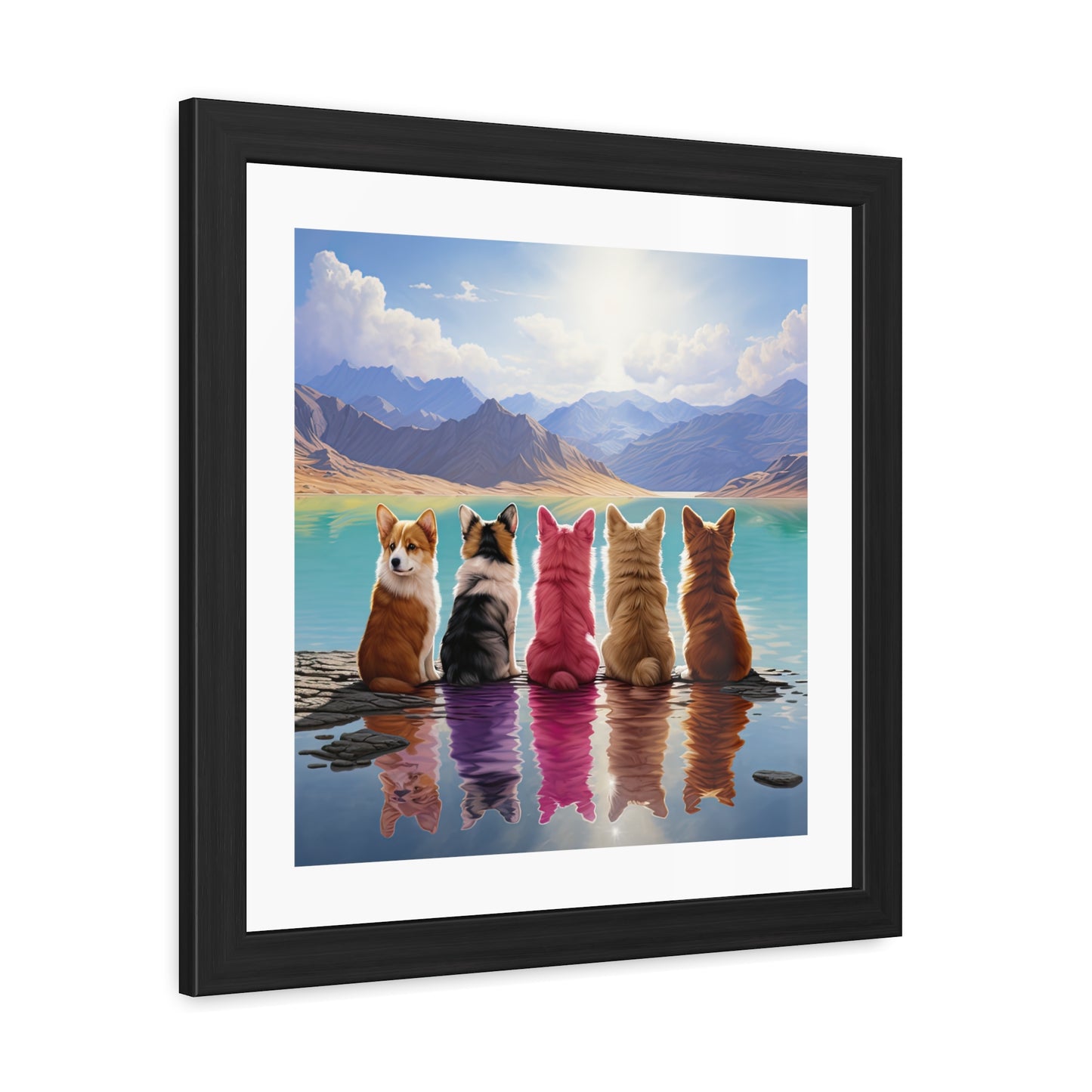Corgi Lake - Framed Print