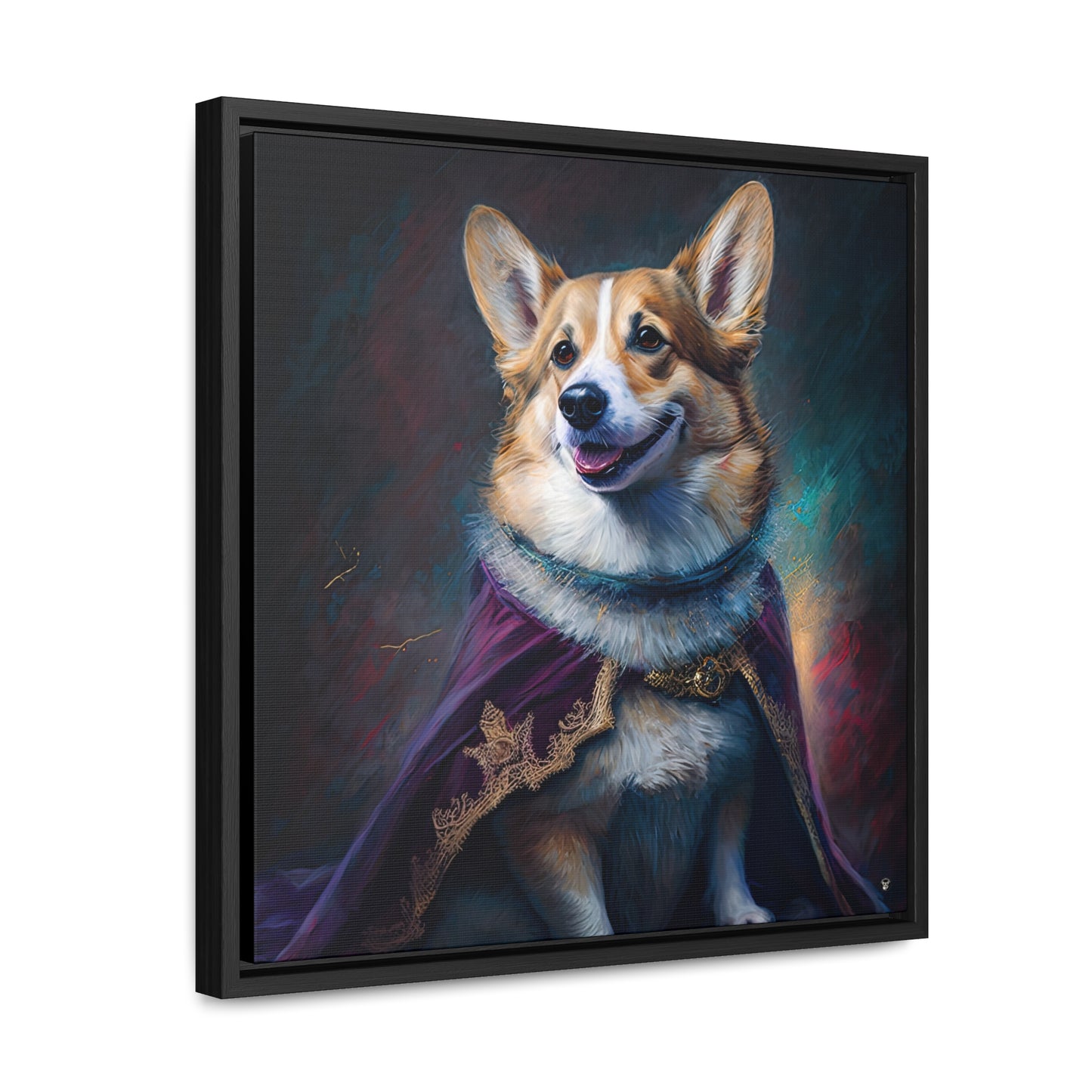 Corgi Royalty - Framed on Canvas