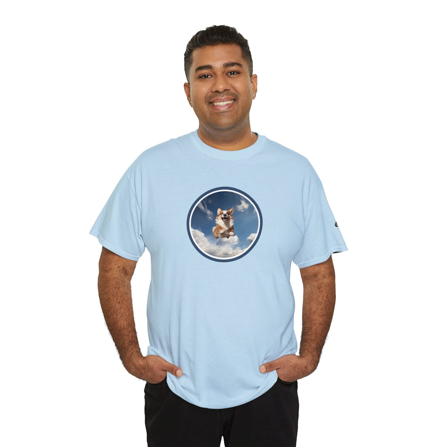 Flying Corgi - Unisex Heavy Cotton Tee
