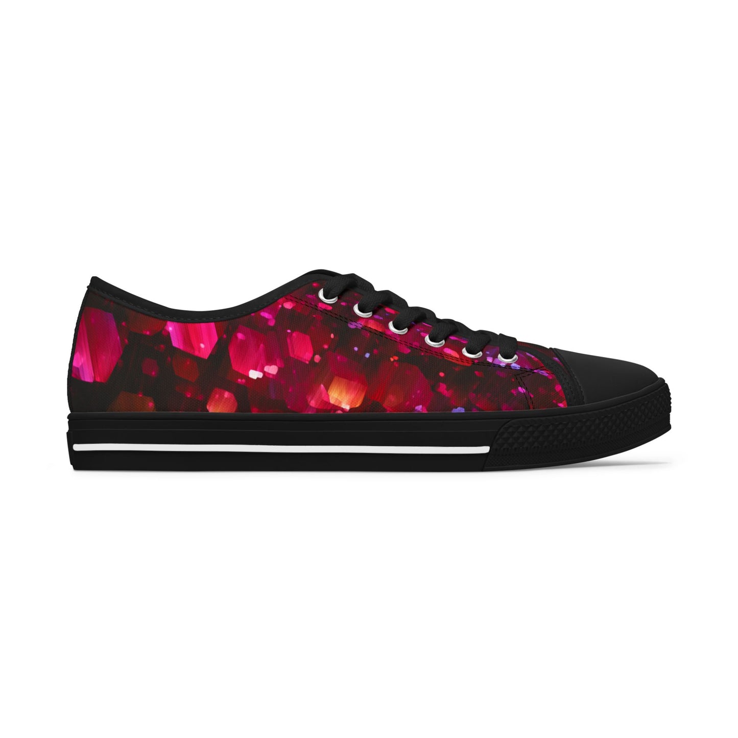 Baby Corgi Women's Space Glitter Casual Low Top Canvas Sneakers - May the Corgi Be With You!