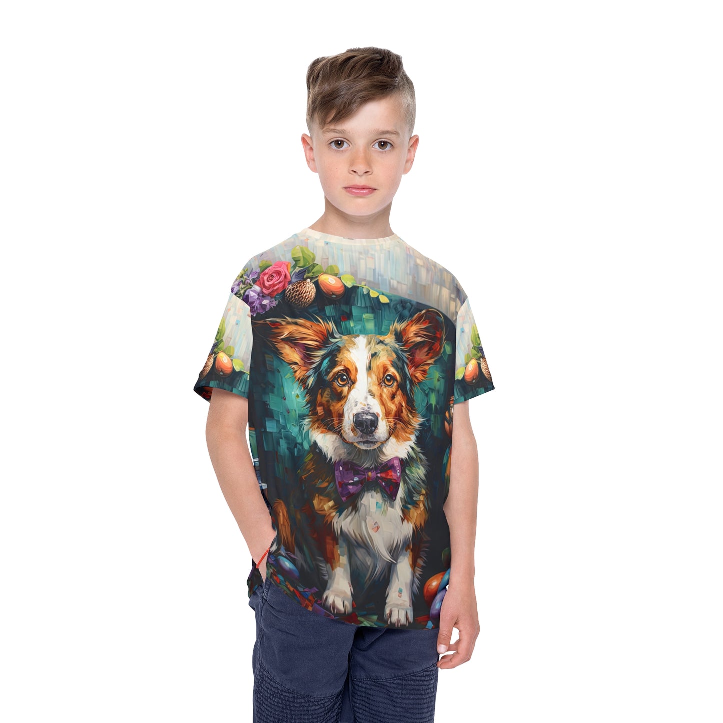 Formal Corgi Kid's Sports Tee
