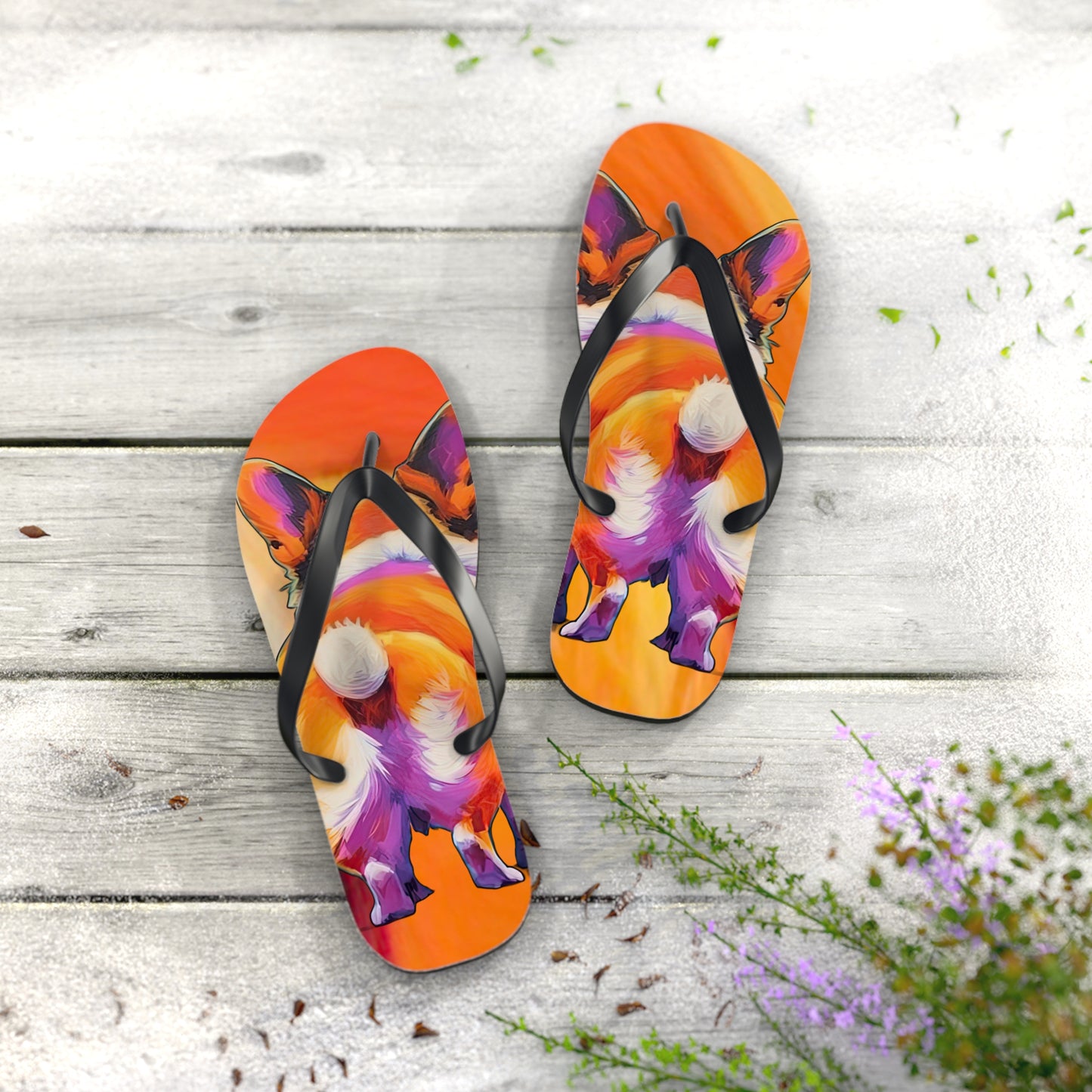 Corgi Butt Flip-Flops