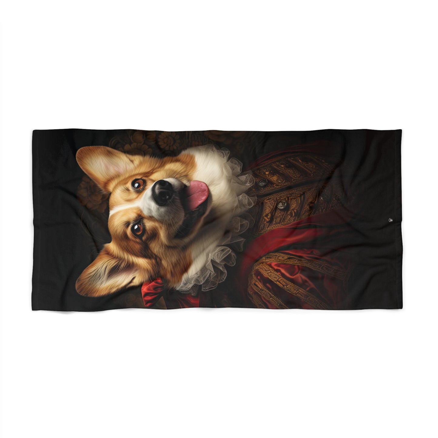 Renaissance Corgi Beach Towel