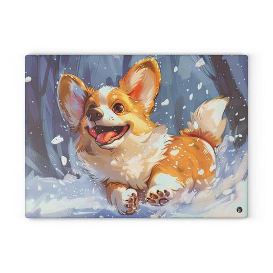 Winter Fun - Glass Cutting Board