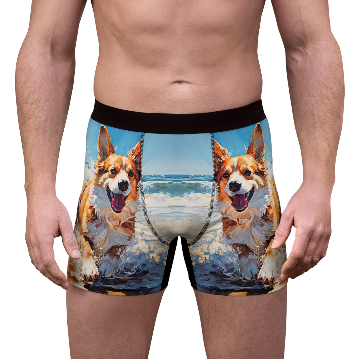 Coastal Corgi Boxer Briefs