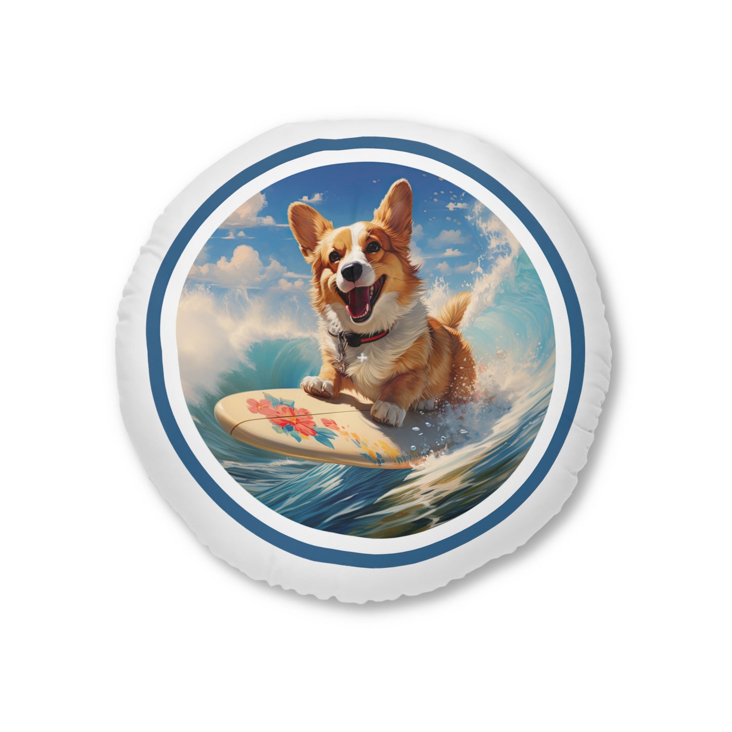 Cowabunga Corgi - Floor Pillow
