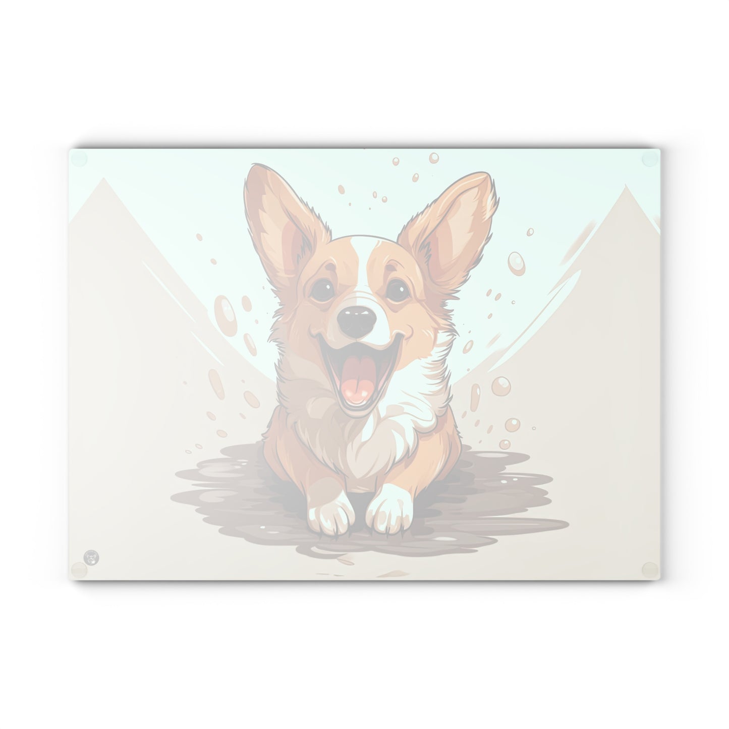 Corgi Cuteness - Glass Cutting Board
