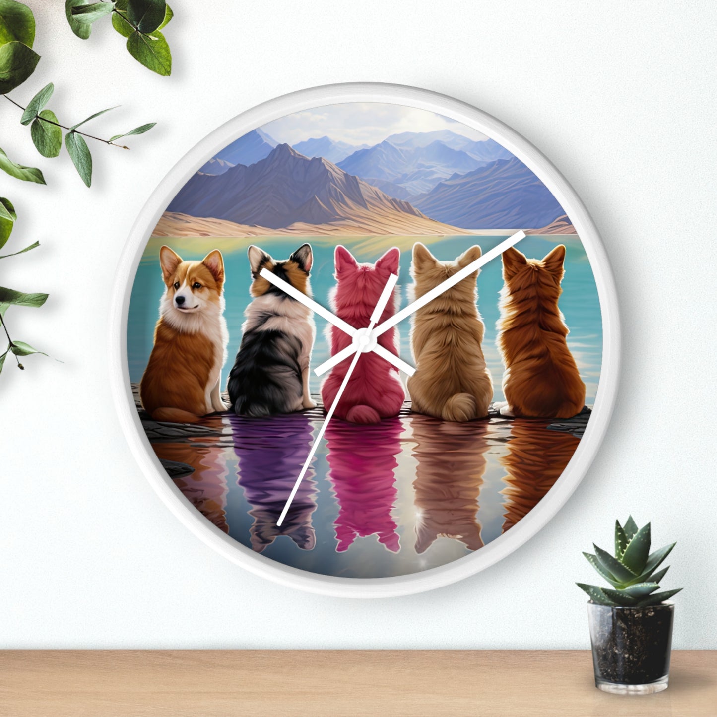 Corgi Lake - Wall Clock