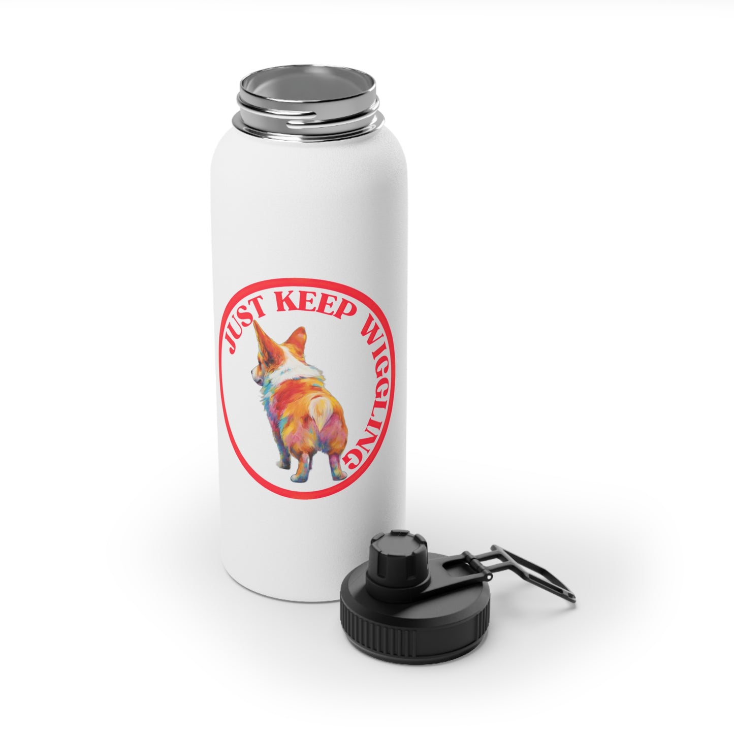 Just Keep Wiggling - Water Bottle with Sport Lid