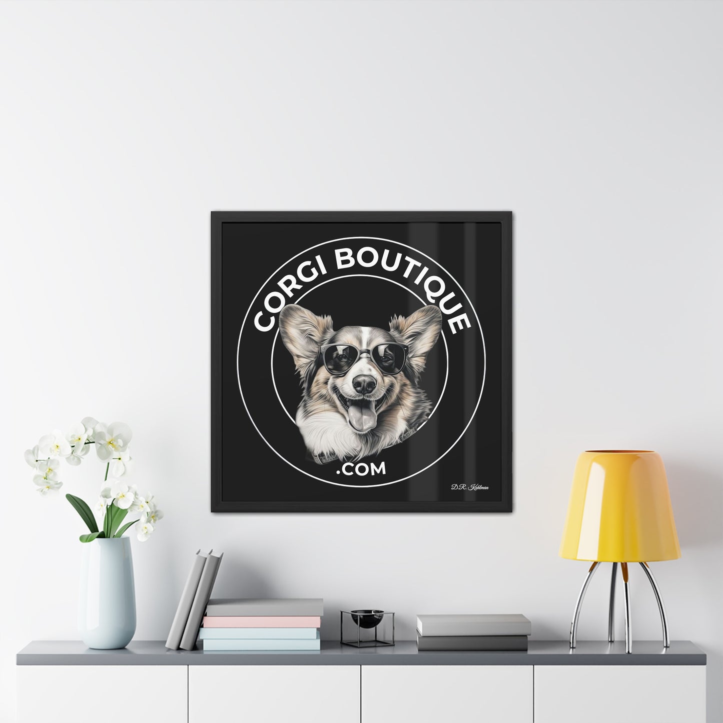 Corgi Boutique - Framed Print