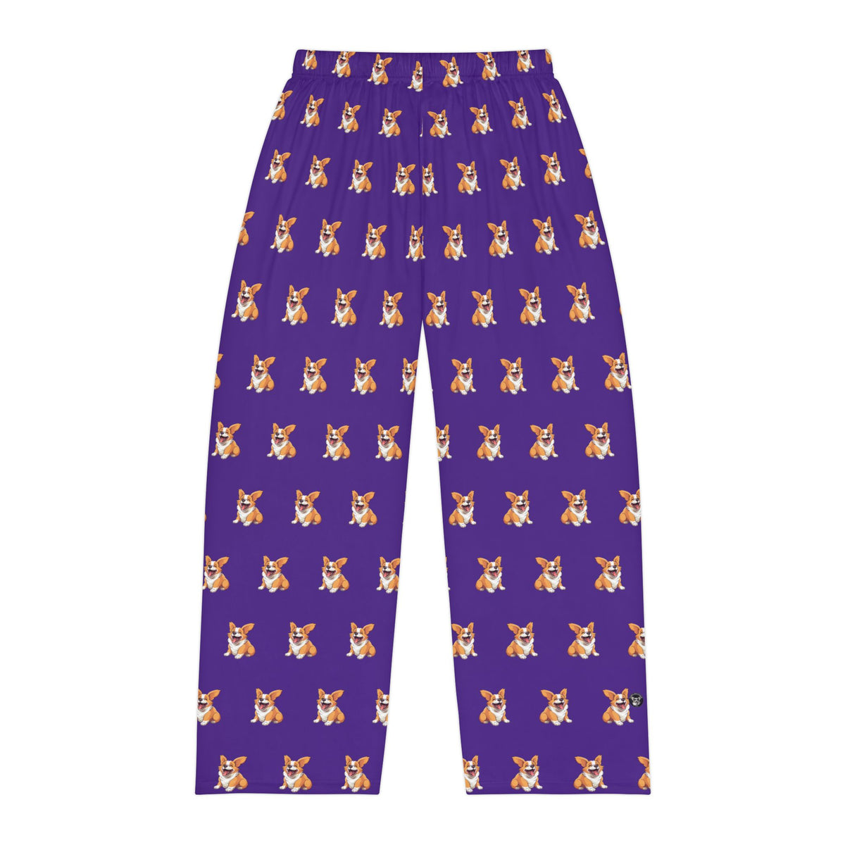 Jolly Jiggling Animated Corgi Men's Purple Lounge Pants