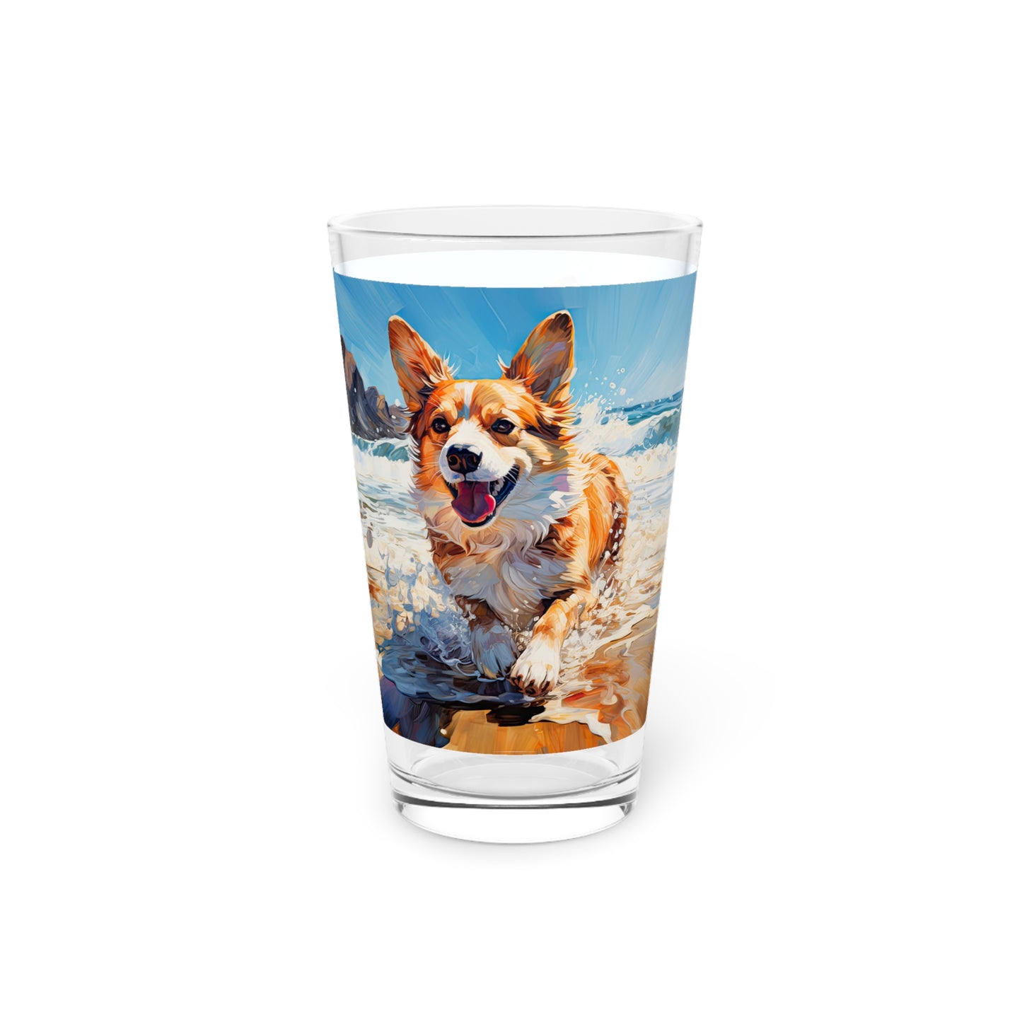 Coastal Corgi - Pint Glass