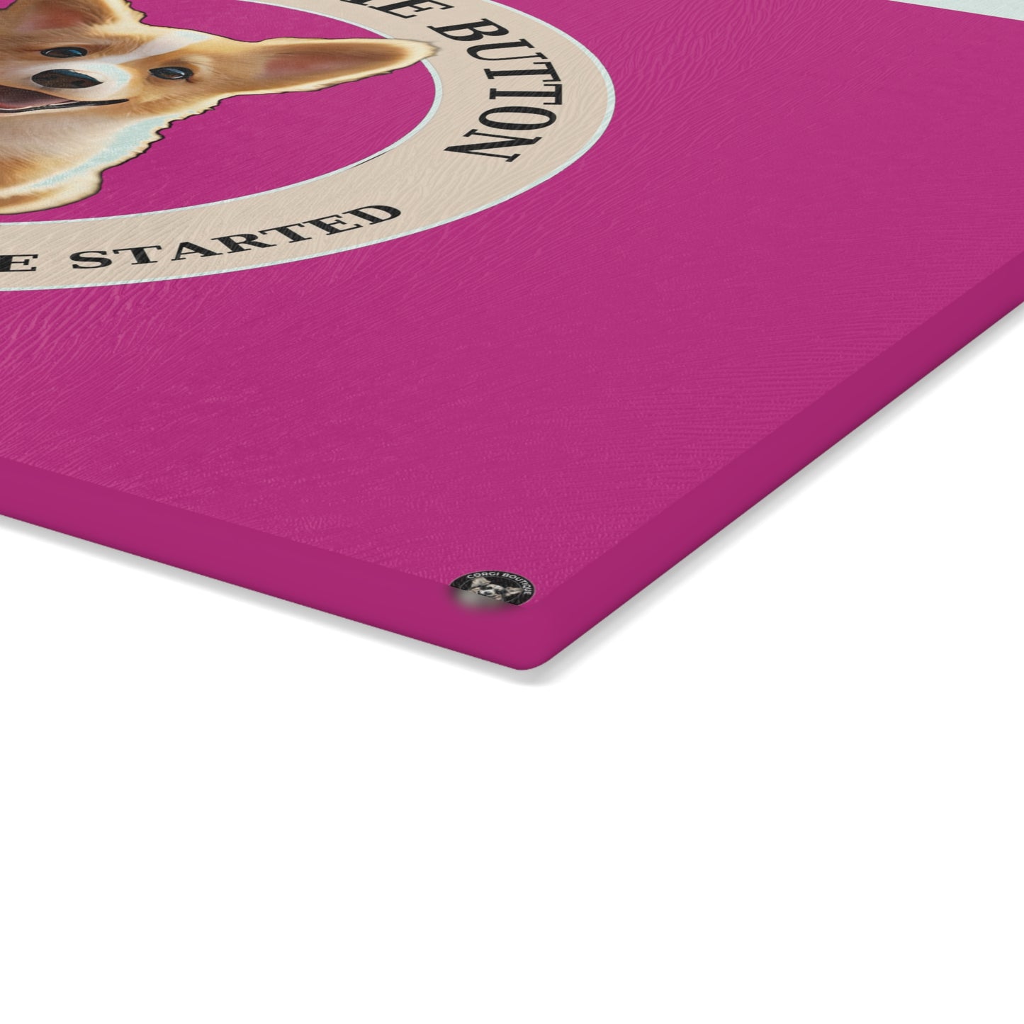 Cute as a Button - Glass Cutting Board