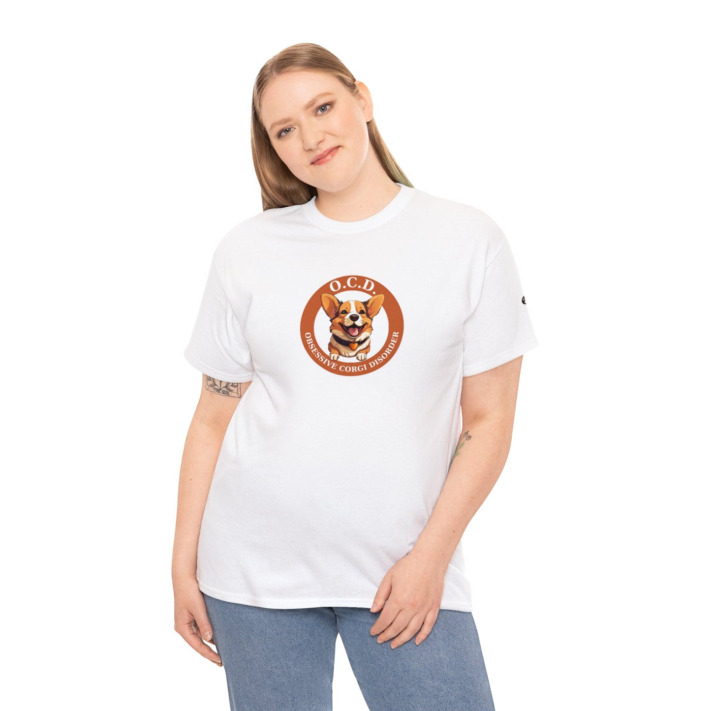 O.C.D. Obsessive Corgi Disorder - Unisex Heavy Cotton Tee