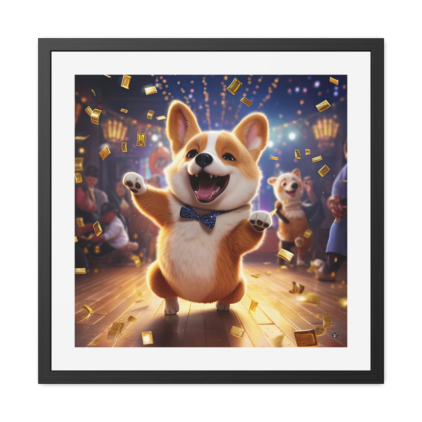 Impression encadrée Chiot de fête