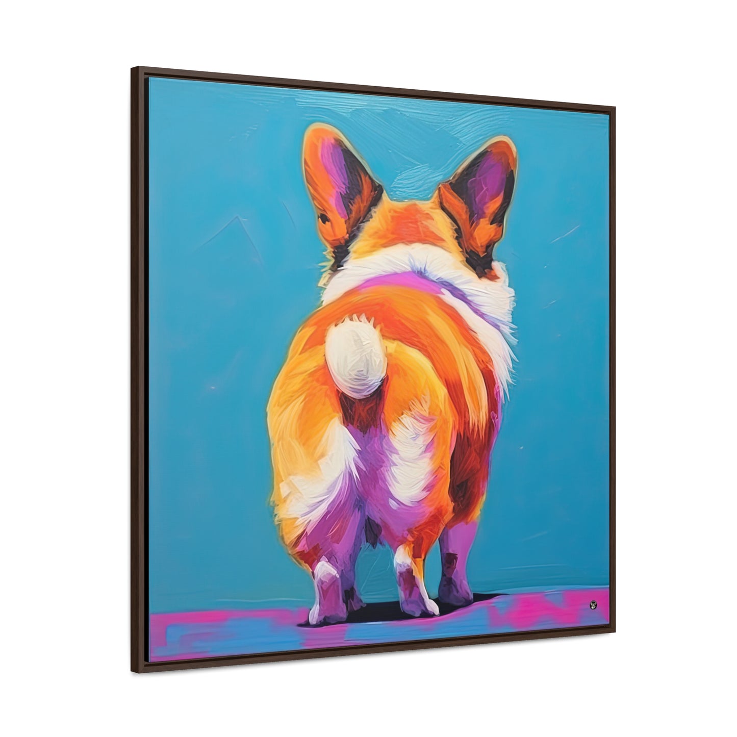 Corgi Butt - Framed on Canvas