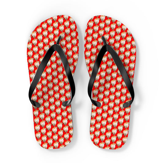 Baby Got Back Cute Corgi Butt Artistic Custom Mosaic Unisex Flip Flops - Sandals For Corgi Lovers