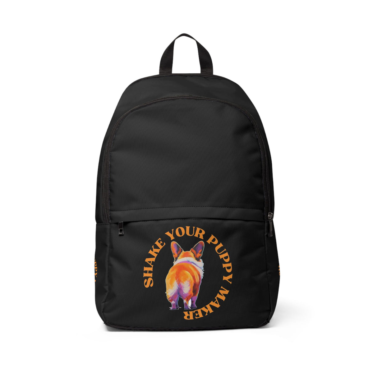 Shake Your Puppy Maker Backpack — Black Corgi Butt Rucksack