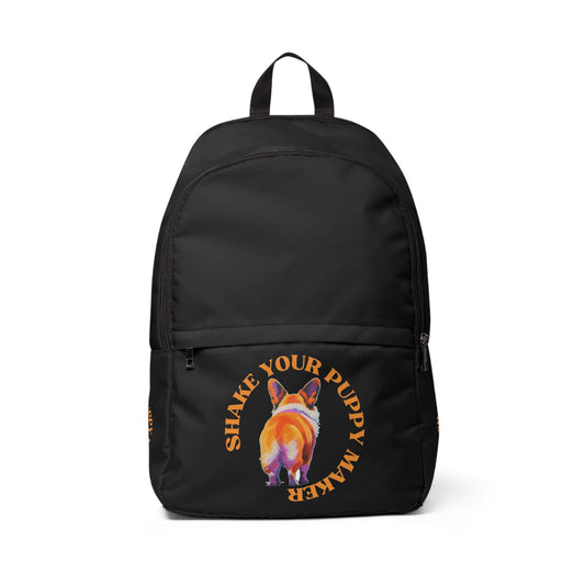 Shake Your Puppy Maker Backpack — Black Corgi Butt Rucksack