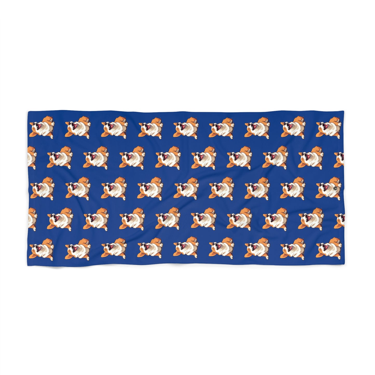 Comical Corgi Mosaic - Beach Towel