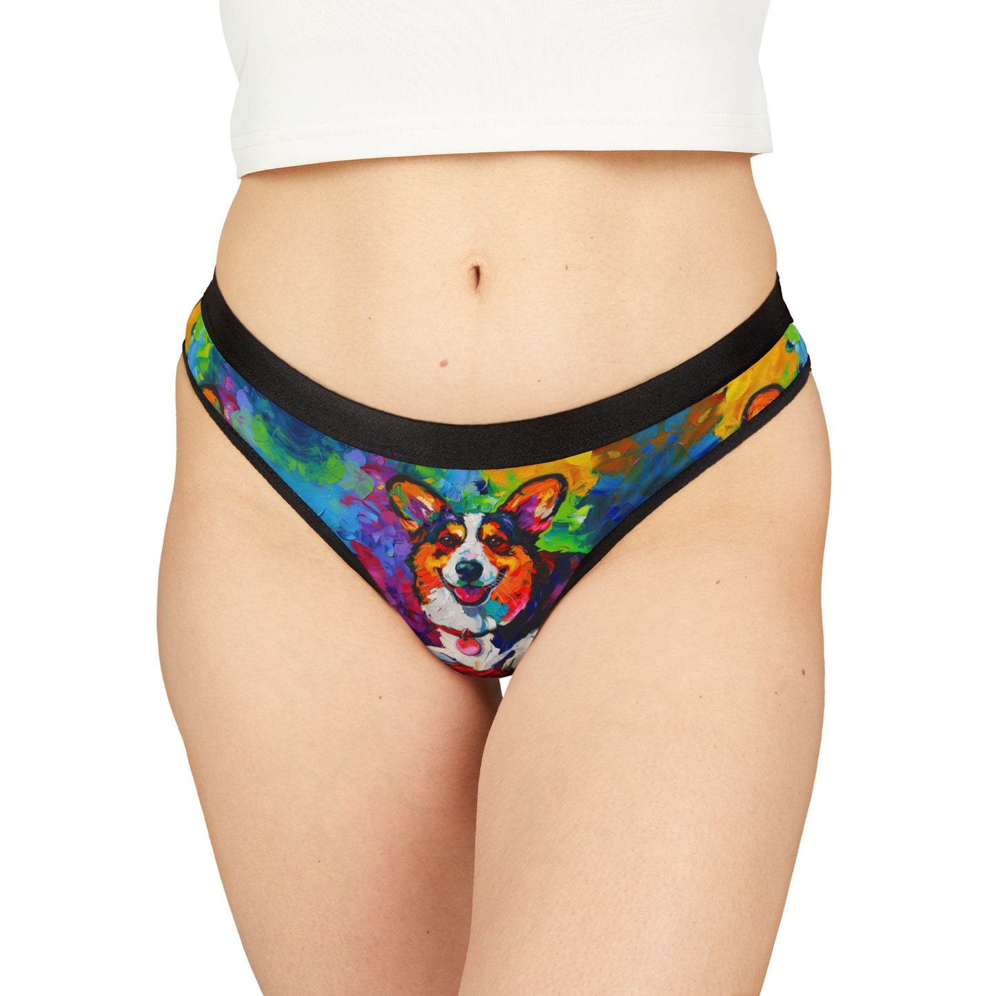 Colorful Corgi Thong