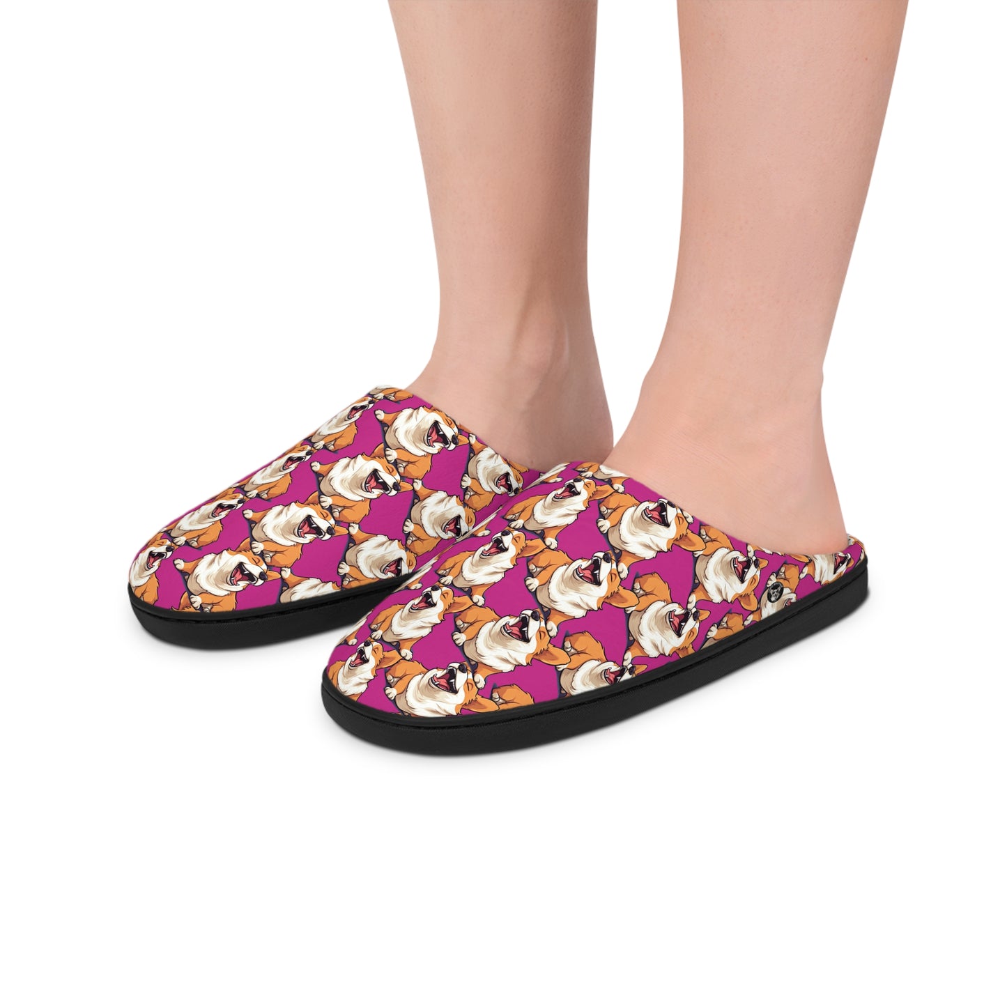 Comical Corgi Mosaic - Women's Slippers