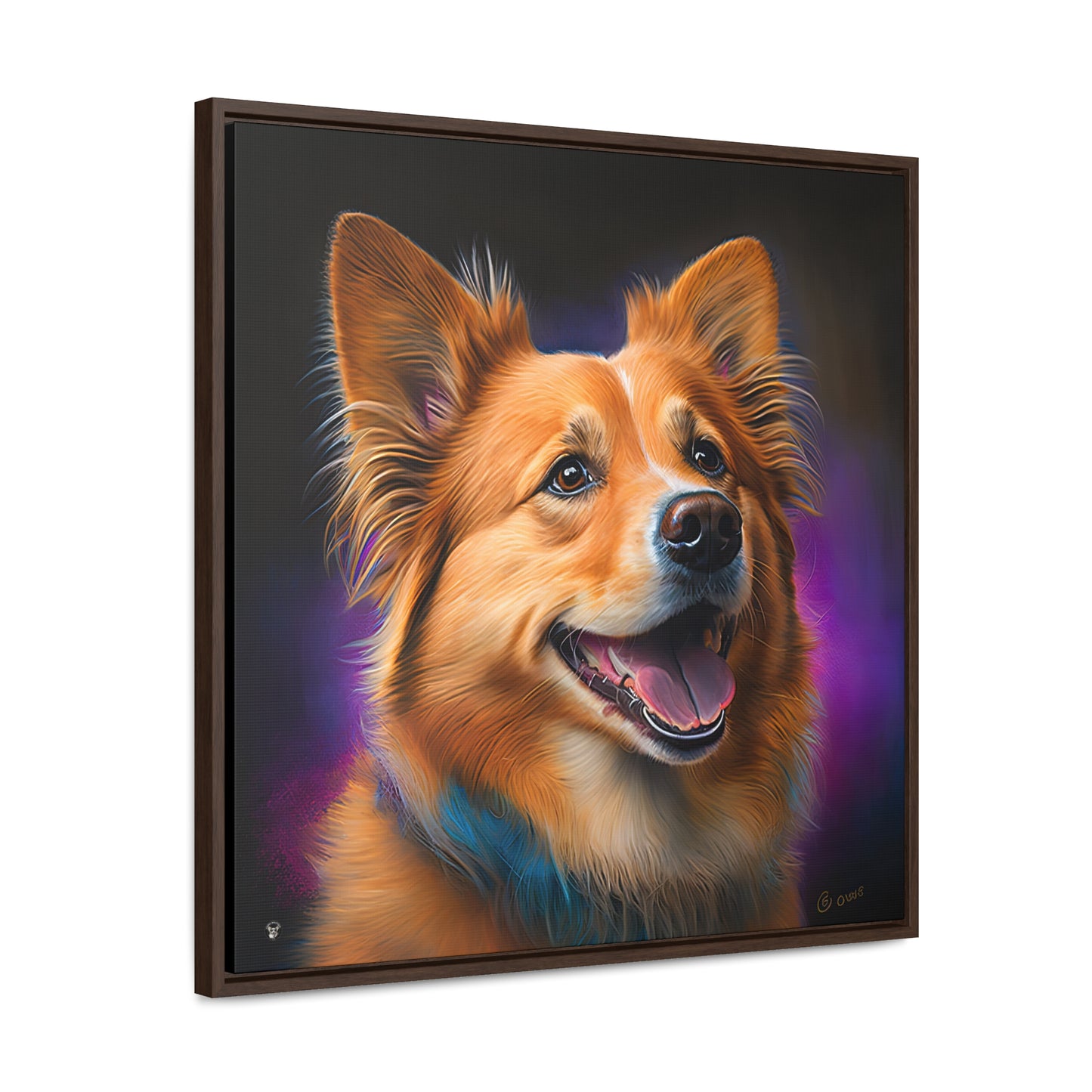 Golden Corgi - Framed on Canvas