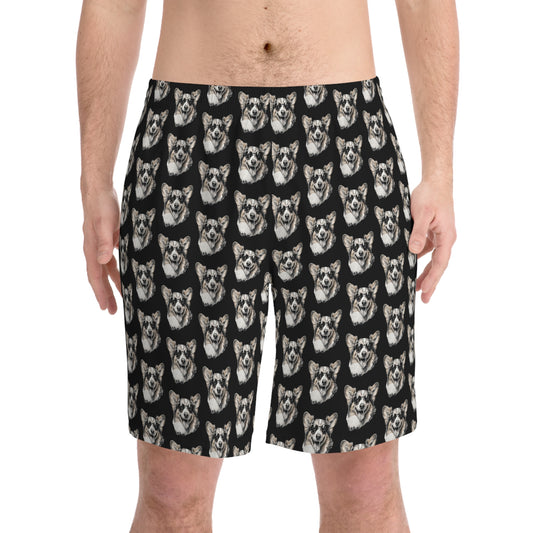 Corgi Cool Mosaic - Board Shorts