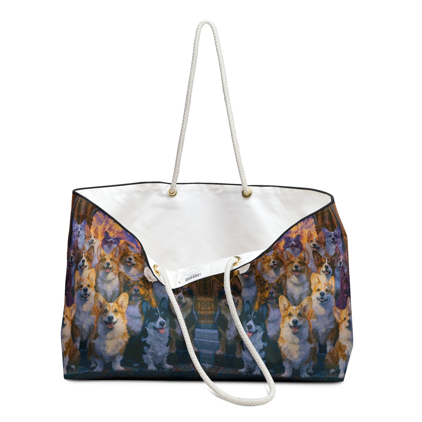Pearly Gates Corgi Weekender Beach Bag – Corgis in Heaven Travel Tote